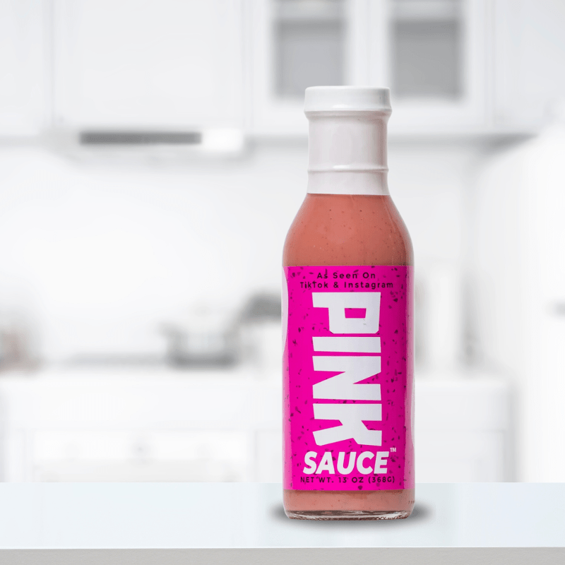 The Pink Sauce, as Seen on Tiktok, Gluten-Free, Vegan Sweet & Tangy Sauce,  13 oz Bottle 